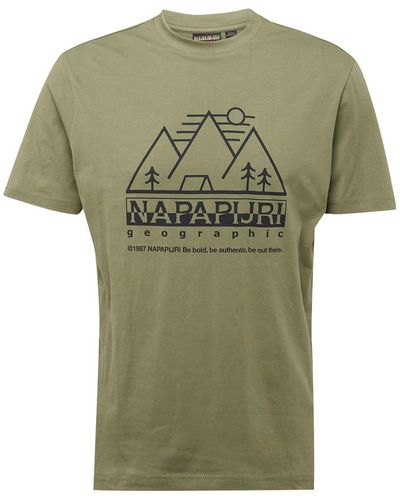 Napapijri T-shirt 'faber' - Grün