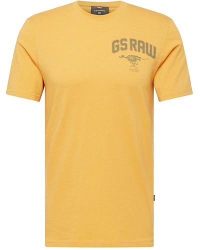 G-Star RAW T-shirt - Gelb