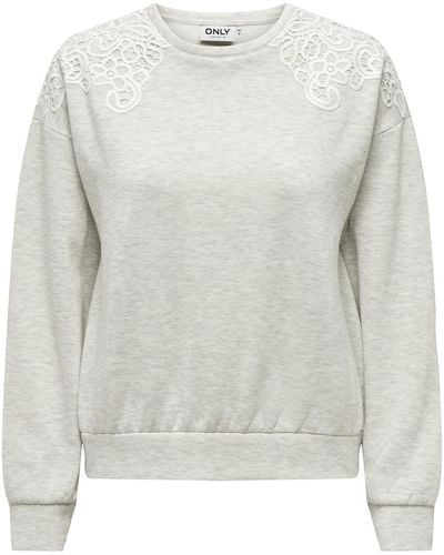 ONLY Sweatshirt 'gina' - Weiß