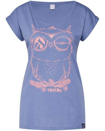 Iriedaily T-shirt 'skateowl 2' - Blau