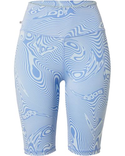 adidas Originals Shorts 'marble print bike' - Blau