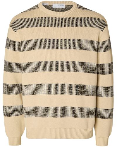 SELECTED Pullover 'stan' - Natur