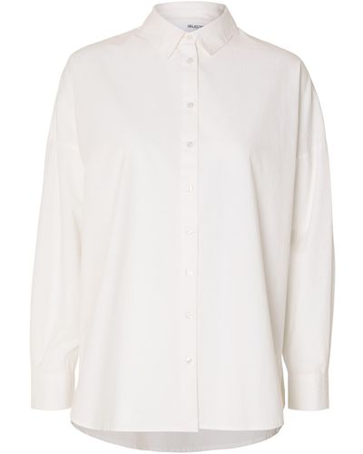 SELECTED Bluse 'dina-sanni' - Weiß