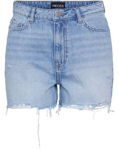 Pieces Shorts 'summer' - Blau