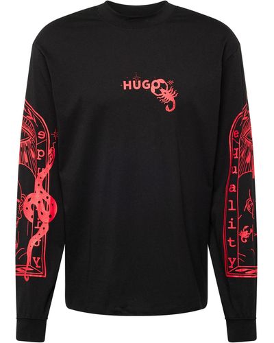 HUGO Shirt 'dequaliom' - Schwarz