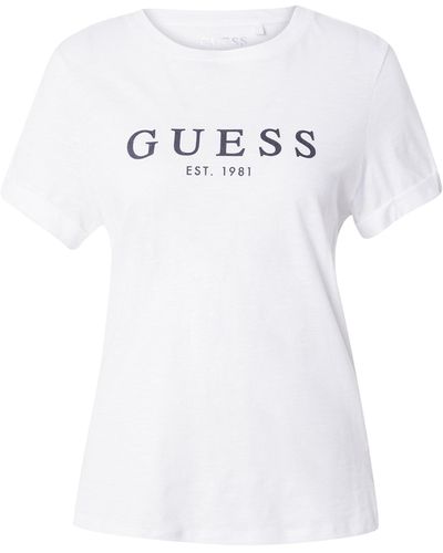 Guess T-Shirt (1-tlg) Plain/ohne Details - Weiß