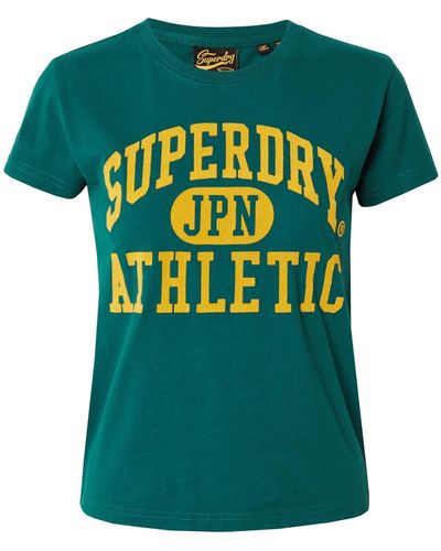 Superdry T-shirt 'varsity' - Grün