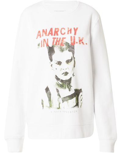 EINSTEIN & NEWTON Sweatshirt 'anarchy hills' - Weiß