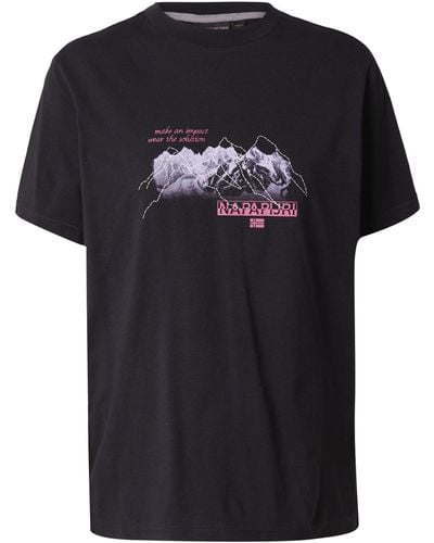 Napapijri T-shirt 'yukon' - Schwarz