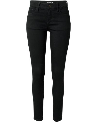 Esprit 7/8-Jeans (1-tlg) Plain/ohne Details - Schwarz