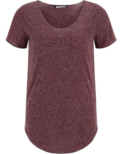 Vero Moda T-Shirt Lua (1-tlg) Plain/ohne Details - Lila