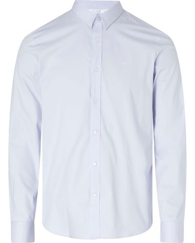 Calvin Klein Businesshemd STRETCH POPLIN SLIM SHIRT mit Logo auf der Brust - Weiß