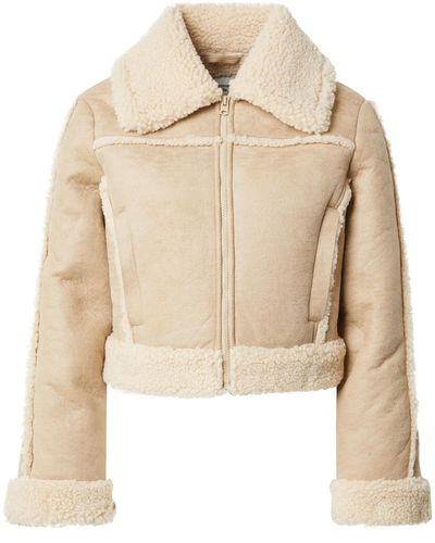 Abercrombie & Fitch Jacke 'shearling' - Natur