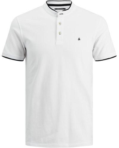 Jack & Jones Poloshirt JJEPAULOS MAO - Weiß