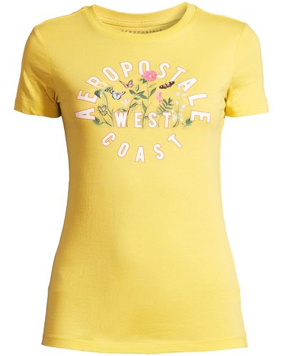 Aéropostale T-shirt 'may' - Gelb