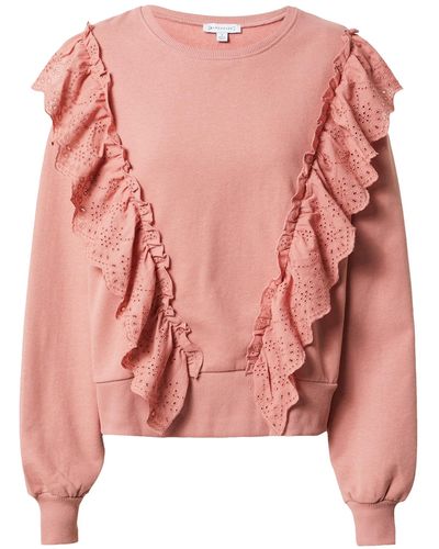 Warehouse Sweatshirt 'broderie frill' - Pink