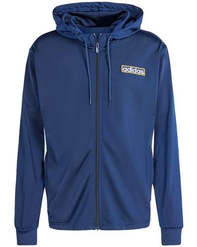 adidas Originals Sweatjacke mit Kapuze ADIBREAK FULL ZPP HOODED TRACK TOP - Blau