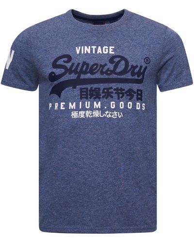 Superdry T-Shirt (1-tlg) - Blau