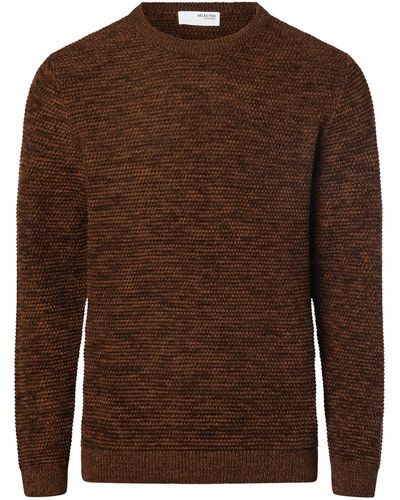 SELECTED Pullover 'vince' - Braun