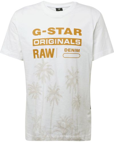 G-Star RAW T-shirt 'palm' - Weiß