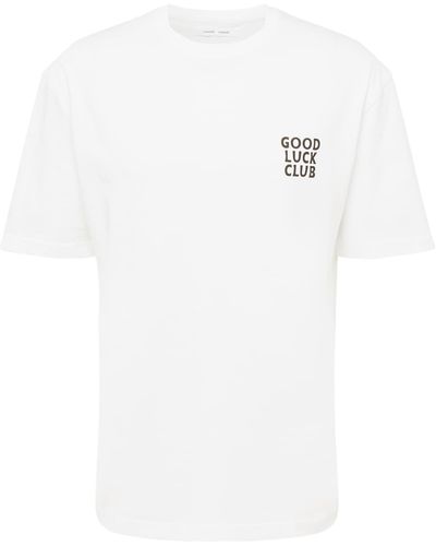 Samsøe & Samsøe T-shirt 'good luck' - Weiß
