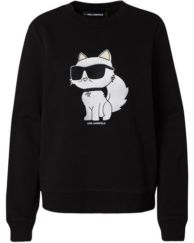 Karl Lagerfeld Sweatshirt 'ikonik 2.0 choupette' - Schwarz