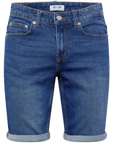 Only & Sons Shorts 'ply 9288' - Blau