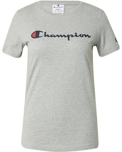 Champion T-Shirt (1-tlg) Plain/ohne Details - Grau