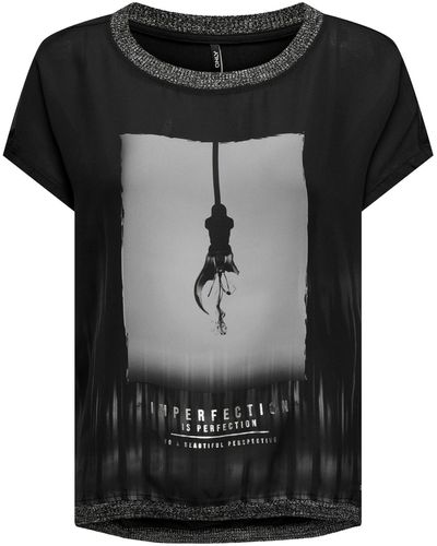 ONLY T-shirt 'mickela' - Schwarz