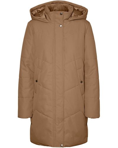 Vero Moda Wintermantel WILLA (1-tlg) - Braun