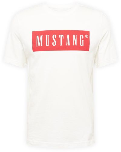 Mustang T-shirt 'austin' - Weiß