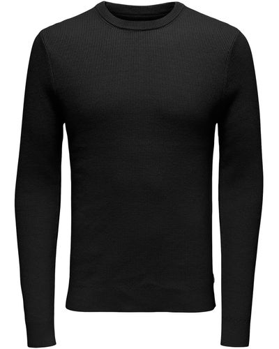 Only & Sons Pullover 'phill' - Schwarz