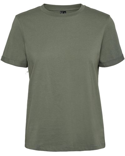 Vero Moda Rundhals T-Shirt VMPAULA - Grün