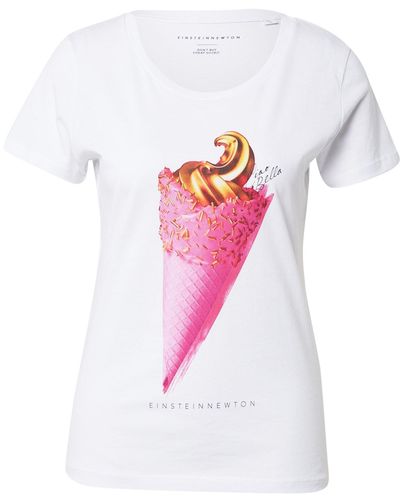 EINSTEIN & NEWTON T-shirt 'golden ice' - Weiß