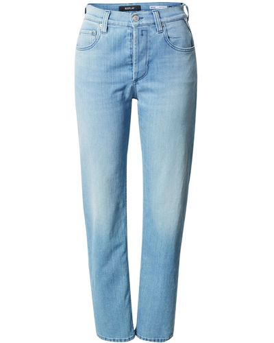 Replay Loose-fit-Jeans MAIJKE (1-tlg) Plain/ohne Details - Blau