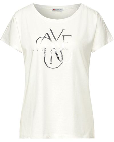 Street One T-shirt 'alive' - Weiß