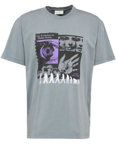 CLEPTOMANICX T-shirt 'evolution' - Grau