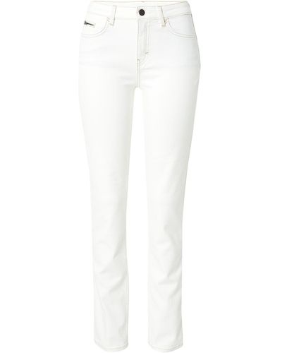 Esprit Waist- High-Rise-Jeans mit geradem Bein - Weiß