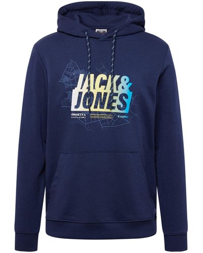 Jack & Jones Sweatshirt 'map summer' - Blau