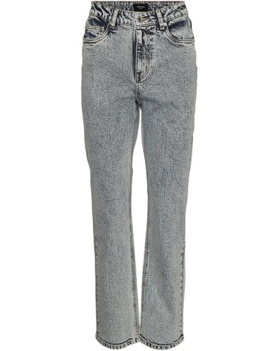 Vero Moda Wmdrew straight high waist jeans - Grau