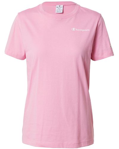 Champion T-Shirt (1-tlg) Plain/ohne Details - Pink