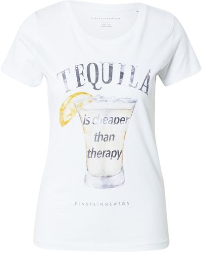 EINSTEIN & NEWTON T-shirt 'tequila theraphy' - Weiß