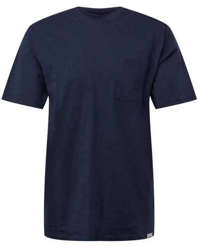 Solid T-shirt 'durant' - Blau