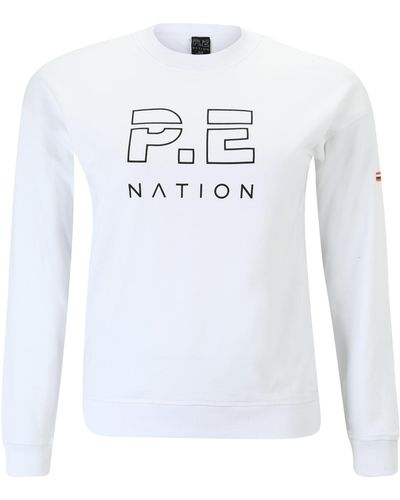 P.E Nation Sweatshirt 'heads up' - Weiß