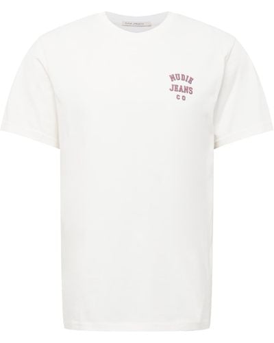 Nudie Jeans T-shirt 'roy' - Weiß