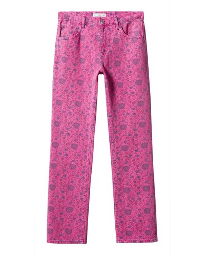Mango Jeans 'flora' - Pink