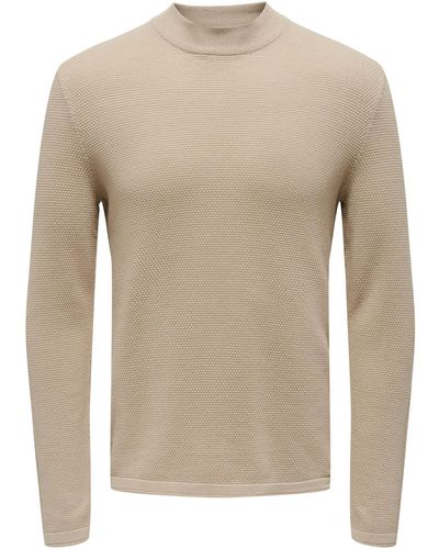 Only & Sons Pullover 'panter' - Natur