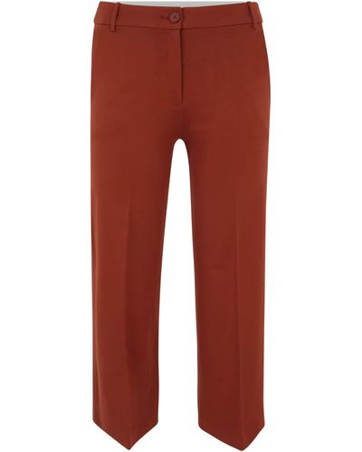 Esprit Stoffhose Punto-Jersey-Hose mit gerader Passform - Rot