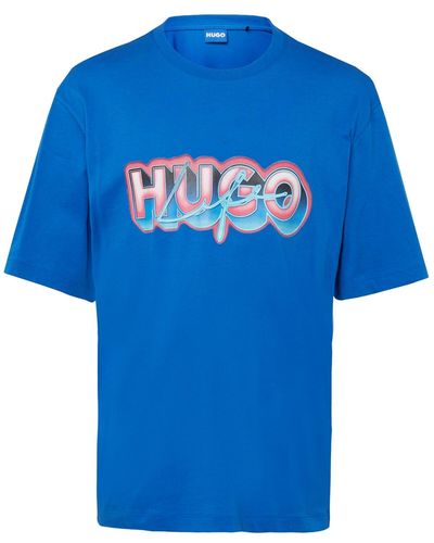 HUGO T-shirt 'nillumi' - Blau