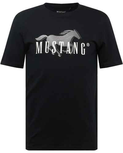 Mustang T-shirt 'austin' - Schwarz